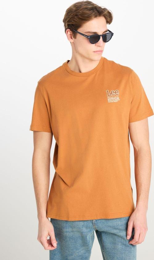 Regular Fit Normal Kesim %100 Pamuk Bisiklet Yaka Karamel Tişört