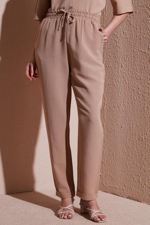 Relaxed Fit Normal Bel Düz Paça Pantolon Pantolon 25Y0550K1