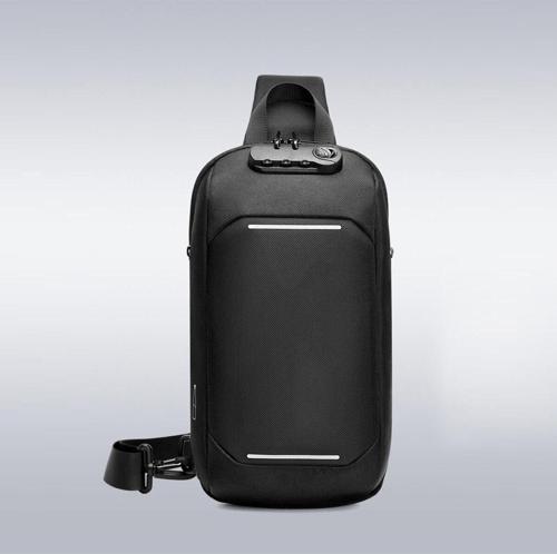 C-Active Erkek Bodybag Omuz Çantası Oxford Kumaş 8619 Siyah