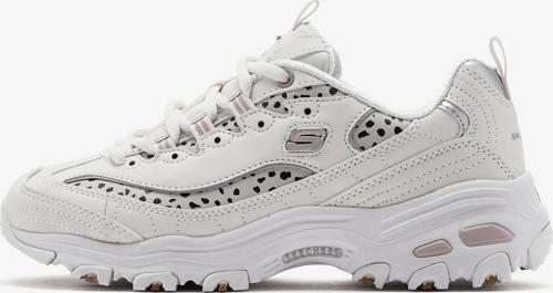 Kadın Sneaker ( Günlük) 150236 OFPK Skechers D'LITES - WILDCATS Off White Textile/Pink Trim