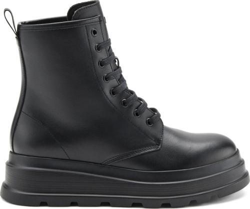 Kadın Bot 86L4 Frau PONCHO Boot With Wedge Outsole Nero
