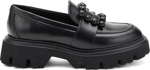 Kadın Oxford ( Klasik) 85L2 Frau SETA Chunky Mocassin Nero