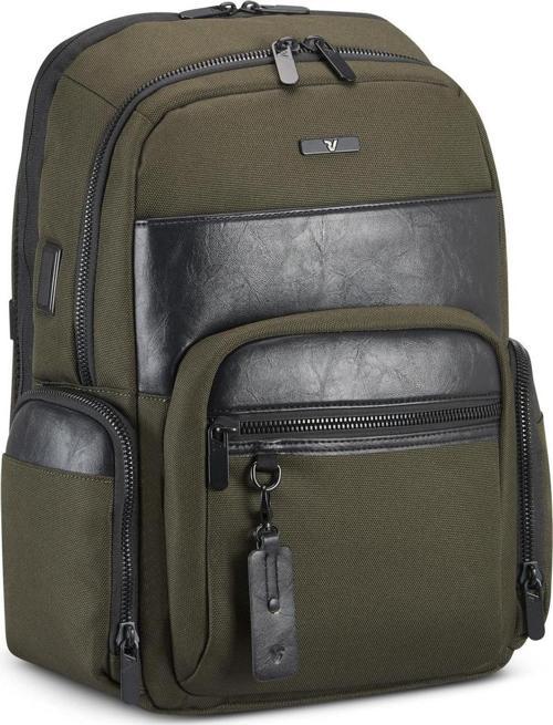 Unisex Sırt Çantası 41226057 Roncato Zaıno Busıness 2 Comp. (Pc 15.6/Tablet/Usb) Nevada Verde Mıl.