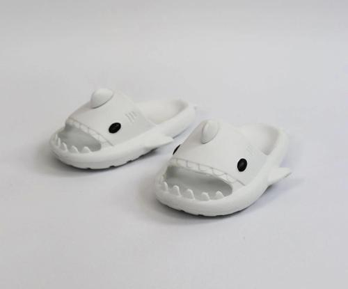 Wg500 Köpekbalığı Beyaz Unisex Tam Ortopedik Terlik Shark Slides Cocuk