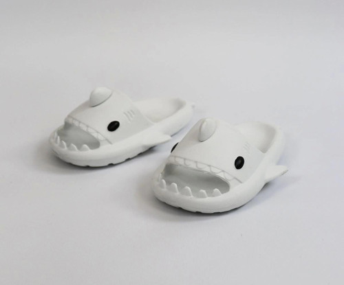 Wg500 Köpekbalığı Beyaz Unisex Tam Ortopedik Terlik Shark Slides Cocuk