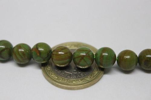 Afrika Turkuazı Taşı Yarım Dizi 8mm (18CM UZUNLUĞUNDADIR)
