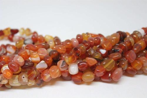 Akik Kahverengi Alacalı 8-10mm Tımbıl Doğal Taşlar Dizi