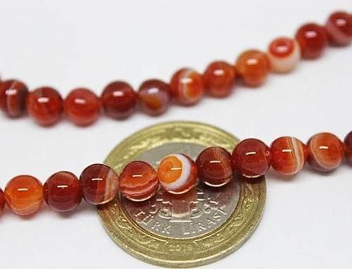 Akik Taşı 6mm/10 Adet (7666-1)