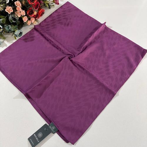 Lüx Jakarlı Pamuk Eşarp Mürdüm Soft  JPB0203