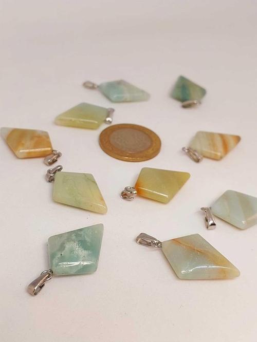 Amazonit Taşı Ok Ucu Şekilli Kolye Ucu (42635)