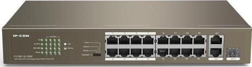 F1118P-16-150W 16 PORT 10/100+2X1GB SFP/1XRJ45 COMBO 150W POE RACKMOUNT SWITCH