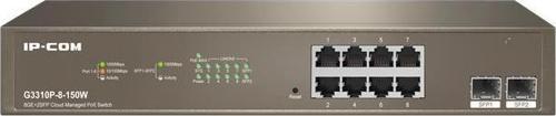 G3310P-8-150W 8 PORT GIGABIT + 2X1GB SFP UPLINK L2/CLOUD YÖNETİLEBİLİR RACK 130W POE SWITCH