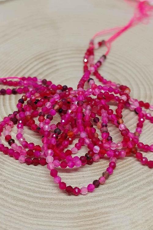 Akik Taşı YARIM Dizi 2mm (36280) (17cm uzunluğundadır)