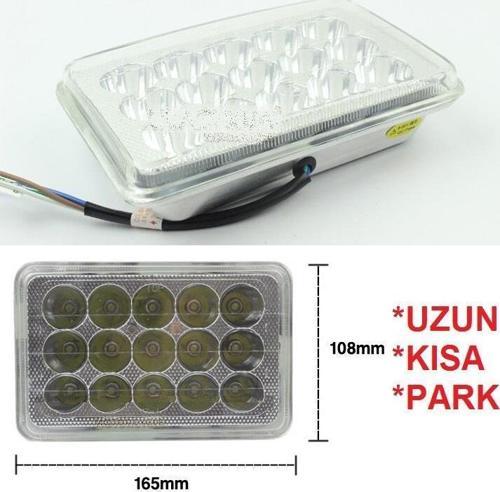 125 Agk Far Atomu Kare İç 15 Led Li