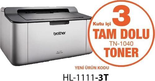 HL-1111-3T MONO LAZER YAZICI (3 TAM DOLU TONER)