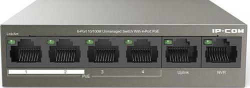 F1106P-4-63W 4 PORT 10/100+2X10/100 UPLINK METAL KASA 58W POE SWITCH