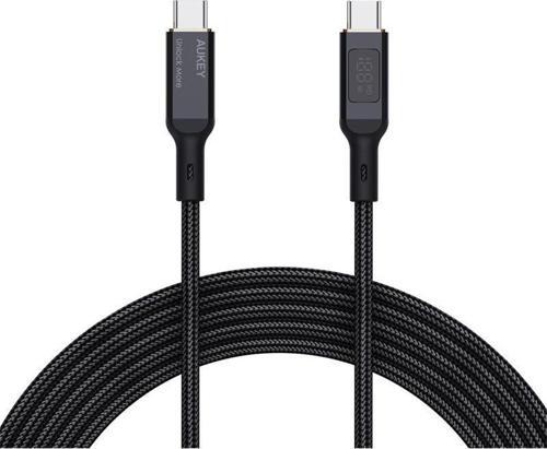 CB-MCC102-BK 100W NAYLON ÖRGÜLÜ 5A 480MBPS TYPE-C TYPE-C LCD EKRANLI KABLO 1.8MT