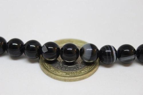 Akik Taşı Yarım Dizi 8mm (4102) (18cm Uzunluğundadır)