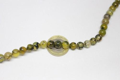 Akik Taşı Yarım Dizi 8mm (4203) (18cm Uzunluğundadır)