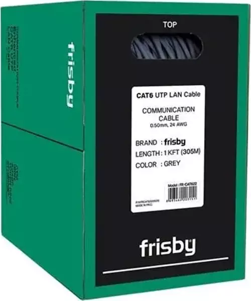 FRISBY FNW-CAT622 305MT 24 AWG CAT6 UTP KABLO GRİ