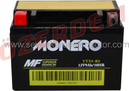 Akü Bs 12V 9Ah Yatık Monero