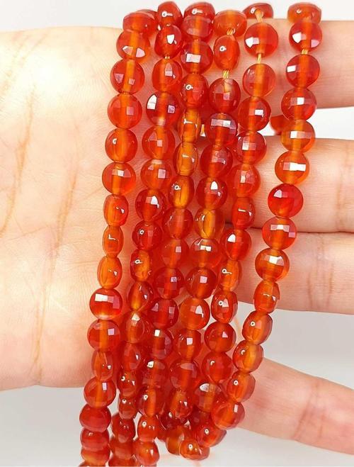 Akik Taşı YASSI Faset Kesim Dizi 6x4mm (42805)