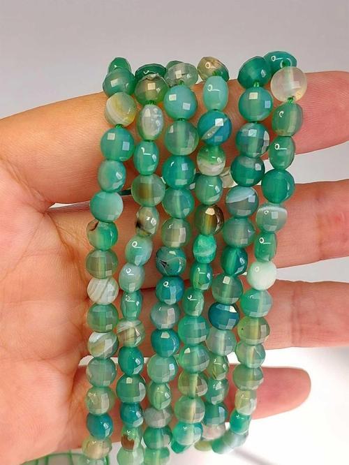Akik Taşı YASSI Faset Kesim Dizi 6x4mm (42840)