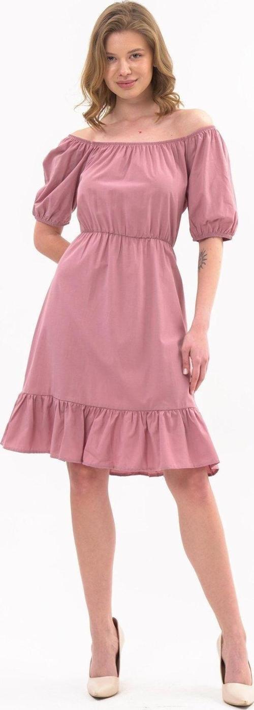 Kadın Beli Lastikli Tery Coton Elbise 4367/95