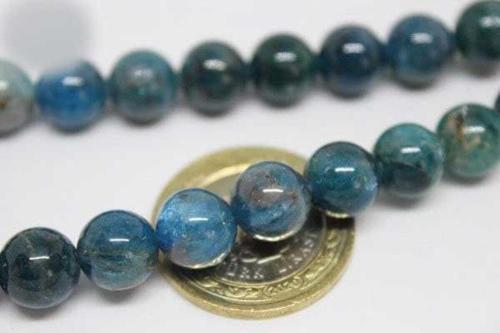 Apatit Taşı YARIM Dizi 10mm (18cm uzunluğundadır)