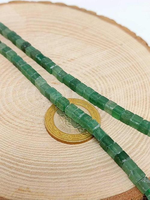 Aventurin Taşı Küp Şekilli YARIM Dizi 4mm (18cm uzunluğundadır)