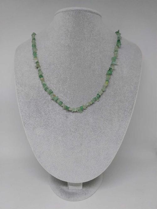 Aventurin Taşı Minik Boy 4-6mm Aralığı Şekilsiz 1000 Ayar Gümüş Ipli Kolye