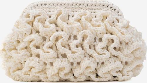 Kadın Hasır Handmade Bulut Örgü Çapraz Askılı Çanta ZY 25006 BEYAZ