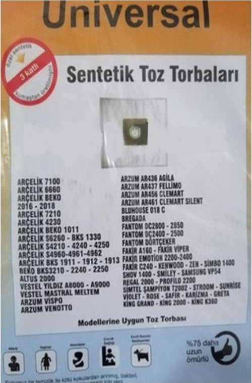 Özel Üretim 10 Adet Regal 2000-Profilo 2200 Süpürge Toz Torbası Sıfır Düzeyinde 3 Kat Elyaf