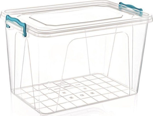 20 Litre Kilitli Kapak Dikdörtgen Kiler Saklama Kabı 48X31 H:20Cm Her Gıdaya Uygun Sağlıklı Plastik