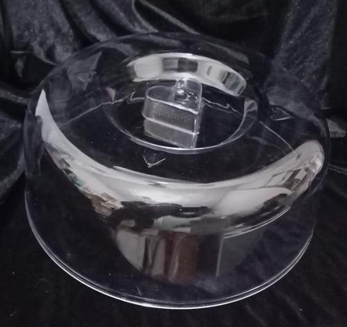 Pasta Kek Tabağı Için Şeffaf Fanus Kapak 26 Cm Kırılmaya Dayanıklı Plastik Sağlıklı Tazelik Koruyucu