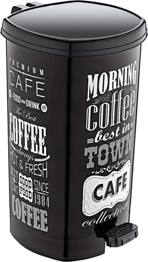 Ayak Pedallı Morning Cafe Siyah Çöp Kovası 20 Litre Büyükboy Çıkabilen Iç Kova Ø33 H:40 Geniş Hazne