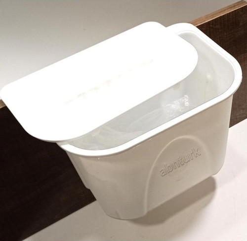 Çekmece Ve Dolap Kapağına Takılabilen Kapaklı Çöp Kovası En Pratik 6 Litre Çöp Kovası Çöp Kutusu