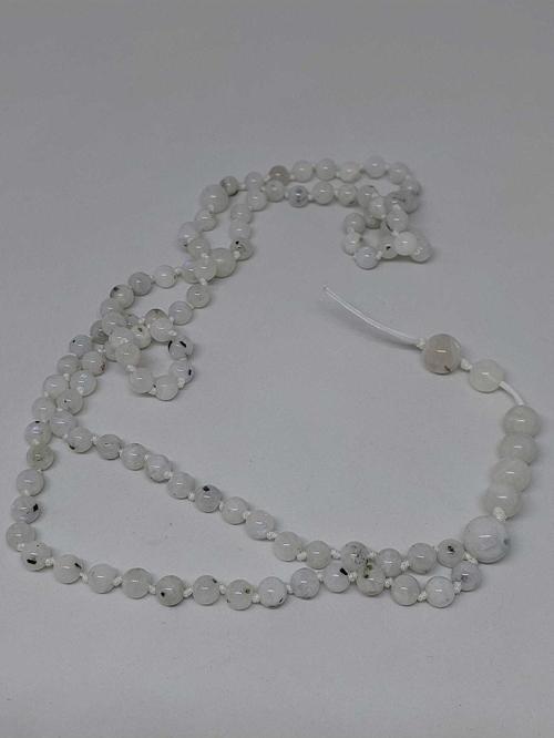 Ay Taşı Tesbih 6mm 99luk Ara Düğümlü El Yapımı