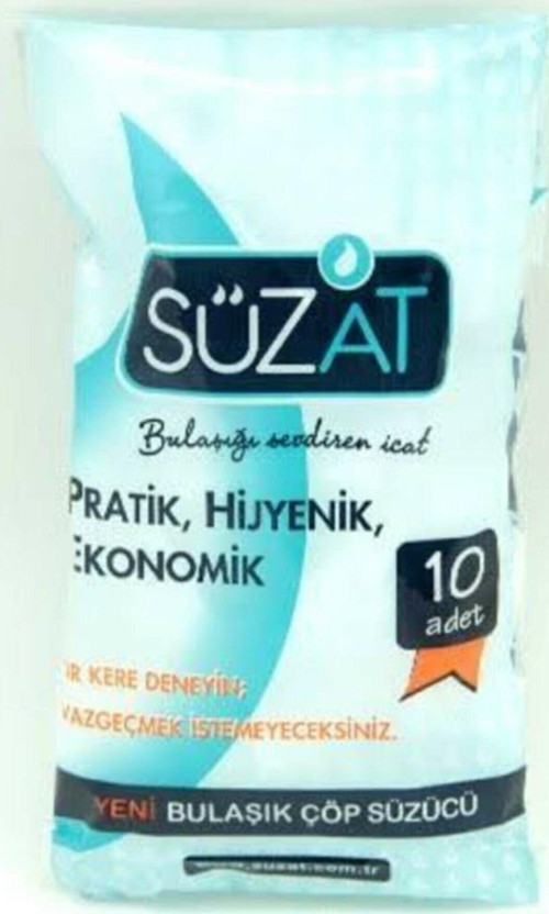 Süzat Yeni Bulaşık Çöp Süzücü Pratik Hijyenik Ekonomik 10 Adettir