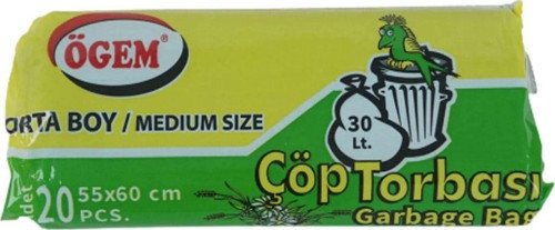 Çöp Poşeti Orta Boy 55 X 60 Cm 20'Li