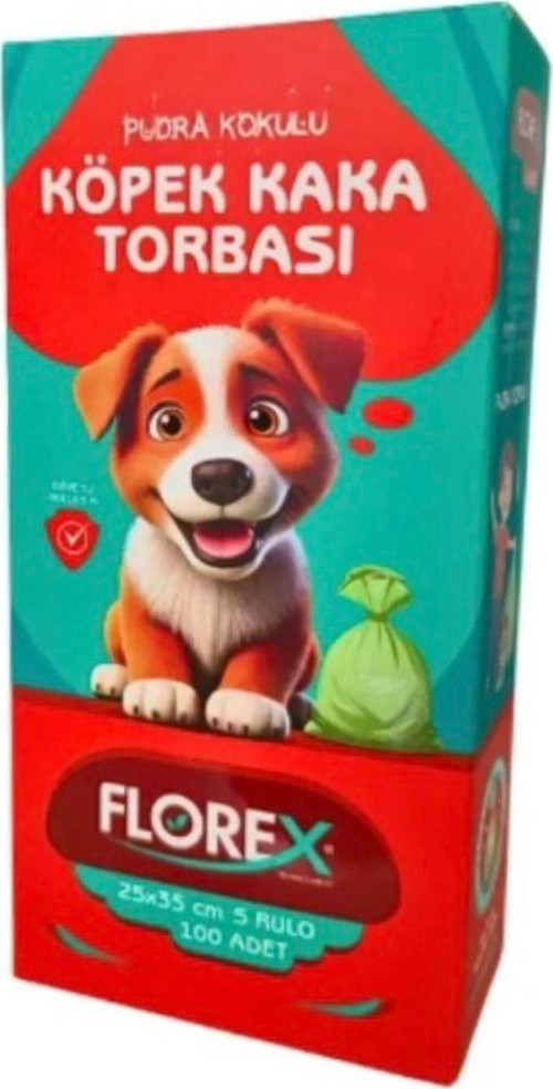 Pudra Kokulu Köpek Kaka Torbası 1 Pakette 5 Rulo 25X35Cm