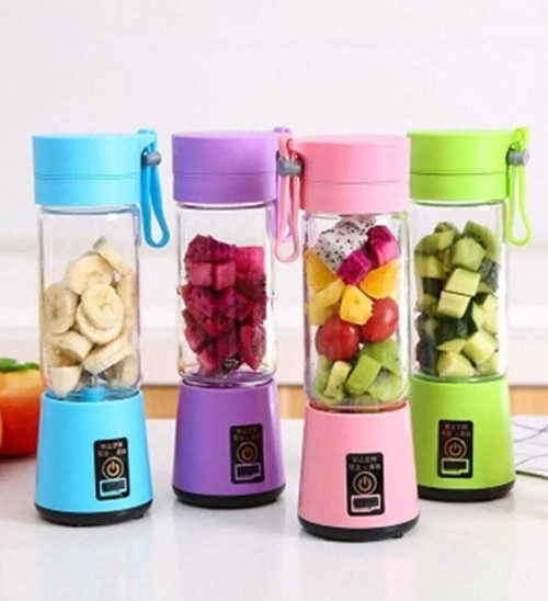 7/24 Seyahat Tipi Portatif Taşınabilir El Blenderi 380 Ml 6 Bıçaklı Usb Şarjlı Blender