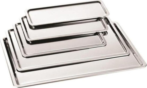 Paslanmaz Çelik Servis Sunum Tepsisi 33X18Cm Pastane Tepsi Yaşam Boyu Garantili Ultra Lüks Rostfrei