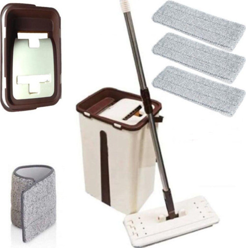 Yeni Nesil Microfiber Tablet Mop 3 Paspaslı Temizlik Seti 2 Hazne