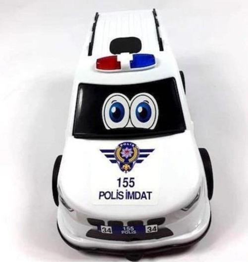 Büyük Boy Oyuncak Polis Aracı Arabası 36X13X16 Cm