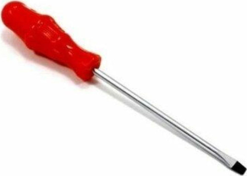 Düz Tornavida Tekli 6X150 Kırmızı Renk