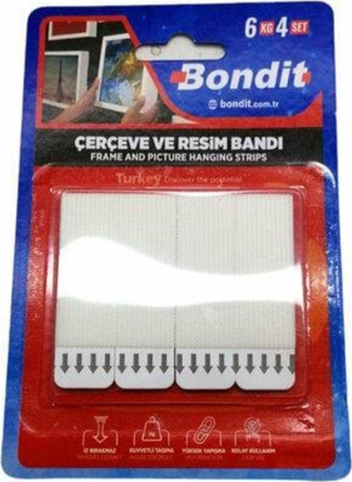 4 Adet Set Resim Ve Çerçeve Asma Bantı 6Kg.Taşıma