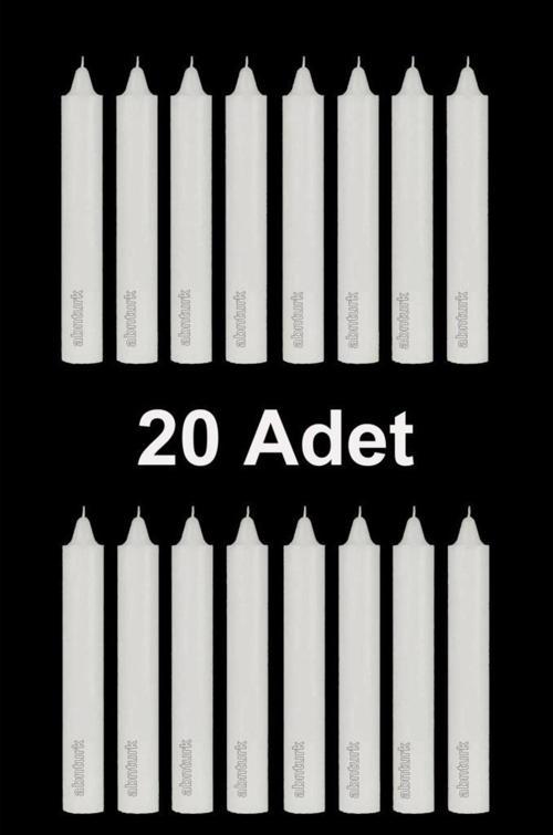 20 Adet Klasik Beyaz Mum12Cm Uzun Dilek Ve Bakkal Mumu Elektriksiz Ortamlarda Dünyanızı Aydınlatır