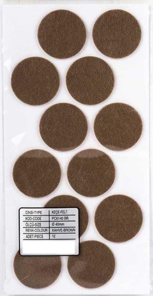 Masa - Sandalye Altı Keçe Çap 35Mm