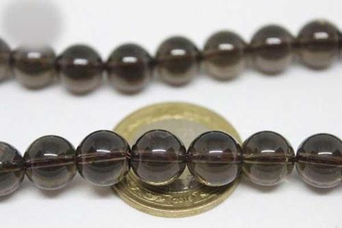 Dumanlı Kuvars Taşı YARIM Dizi 10mm (18cm uzunluğundadır)